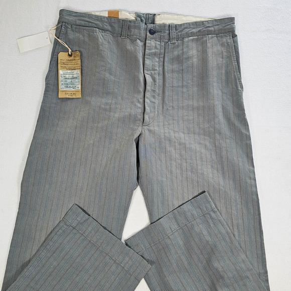 RRL Ralph Lauren Other - RRL Ralph Lauren Field Fit Chino Pants Mens 38x32 Maitland Stripe Grey 395 MSRP